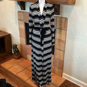 L’Agence Marija Striped Knit Duster, size M